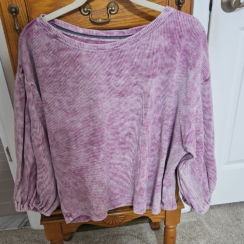 Pilcro Pinky Purple Tie-Dye Top